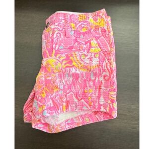 Lilly Pulitzer  Callahan Shorts Pink Print Casual Everyday Sunny Day Size 0